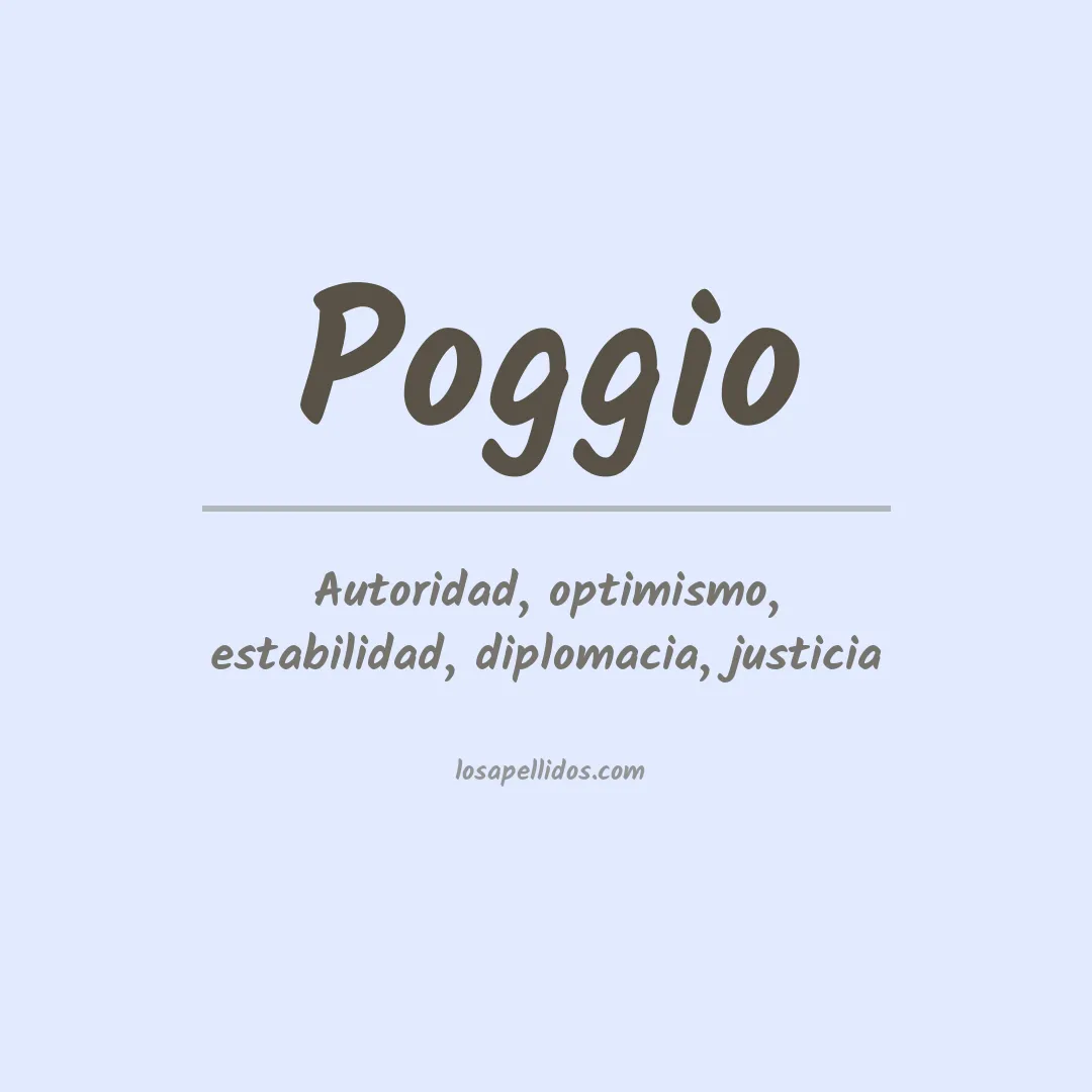 Apellido Poggio