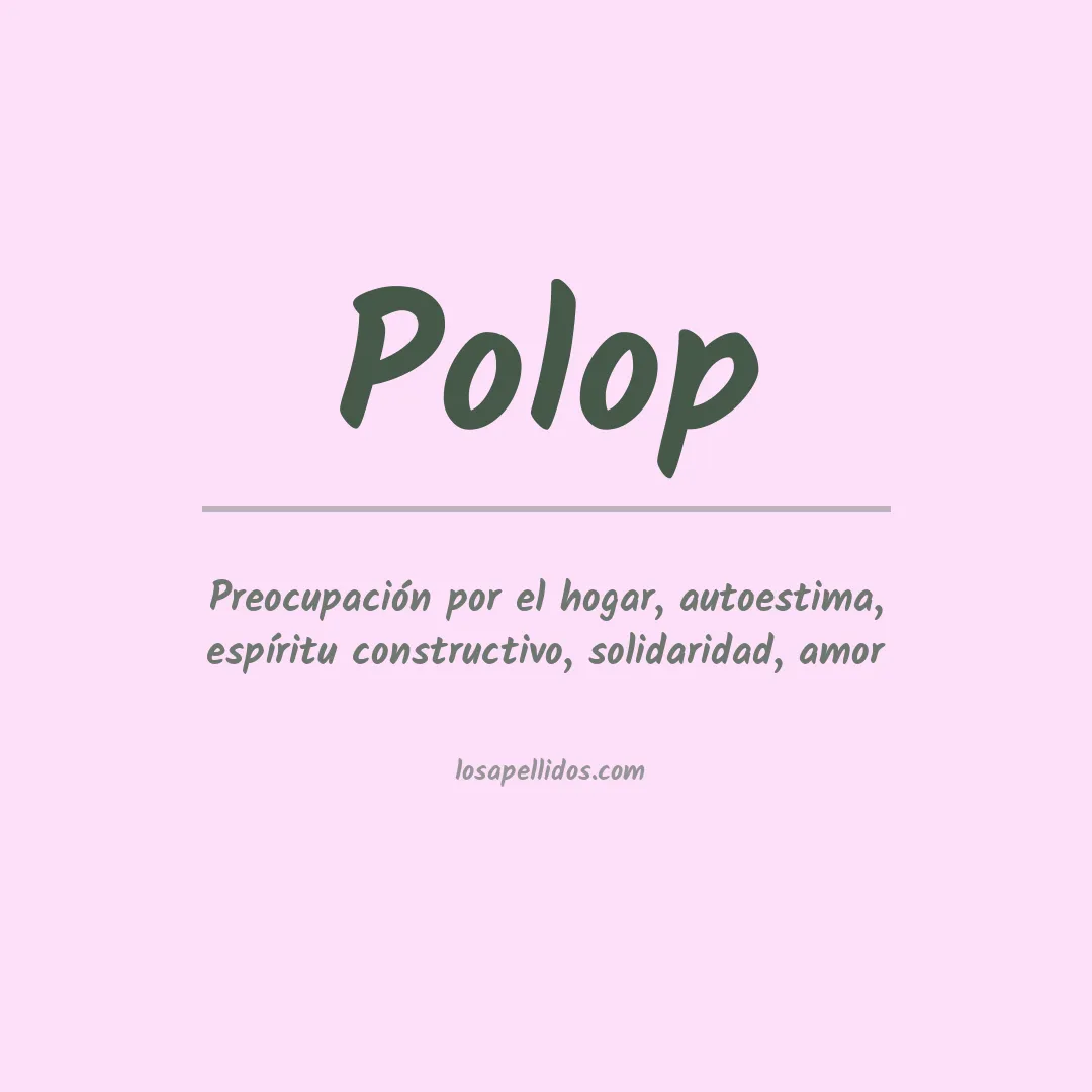 Apellido Polop