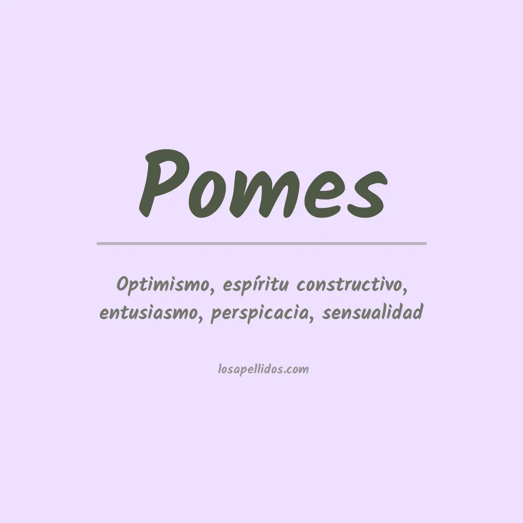 Apellido Pomes