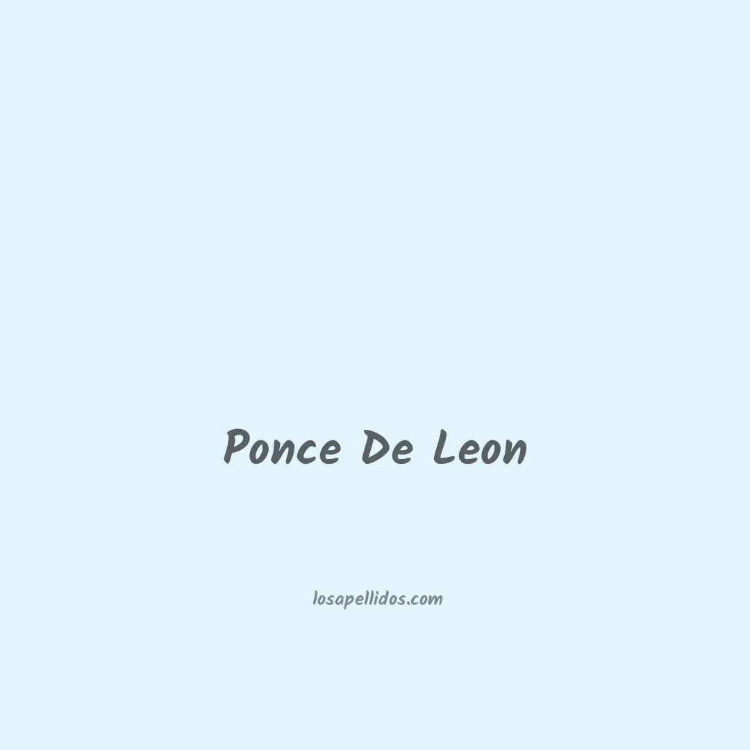 Ponce de leon en chino