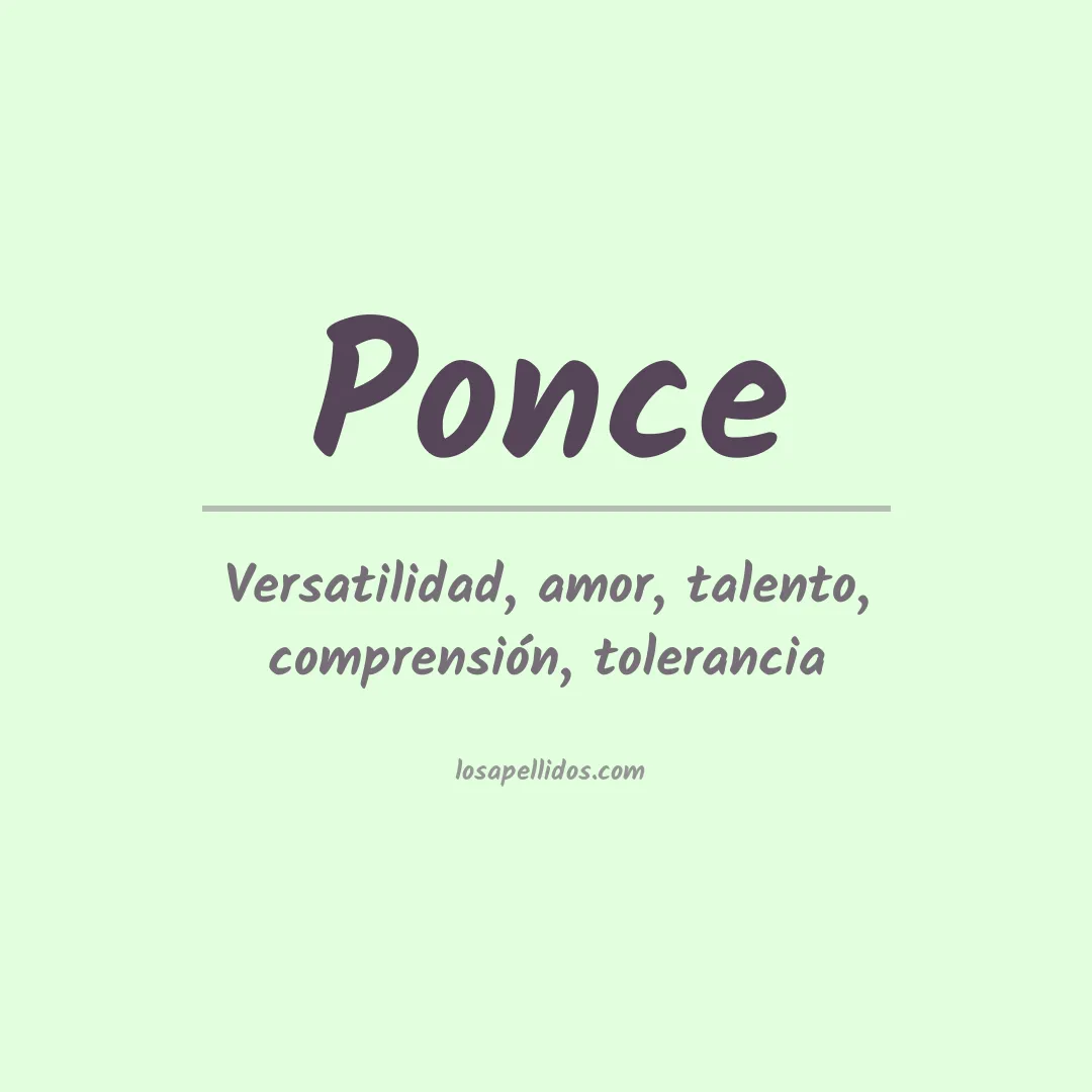 Apellido Ponce