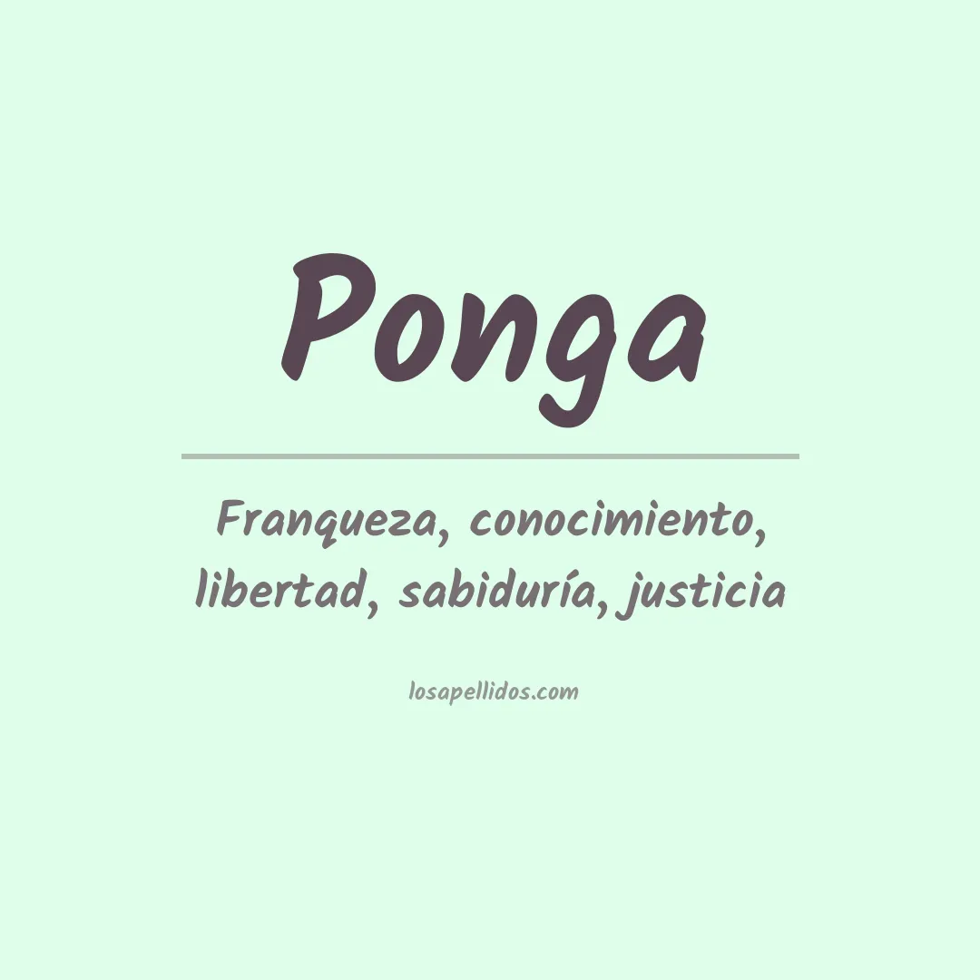 Apellido Ponga