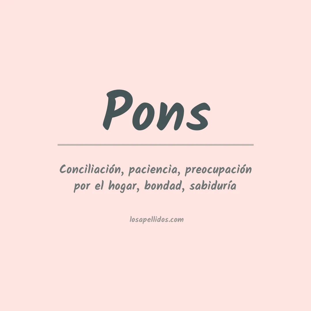 Apellido Pons