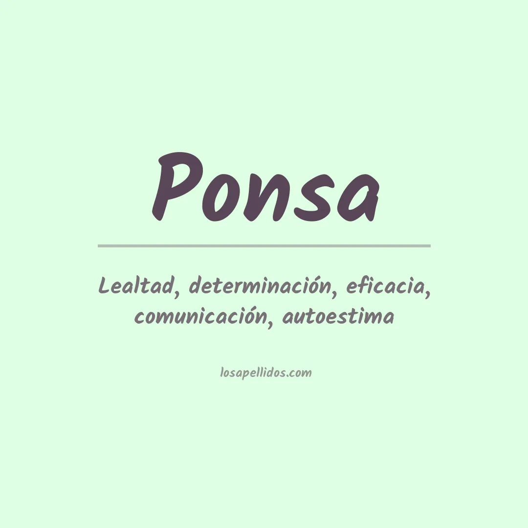 Apellido Ponsa