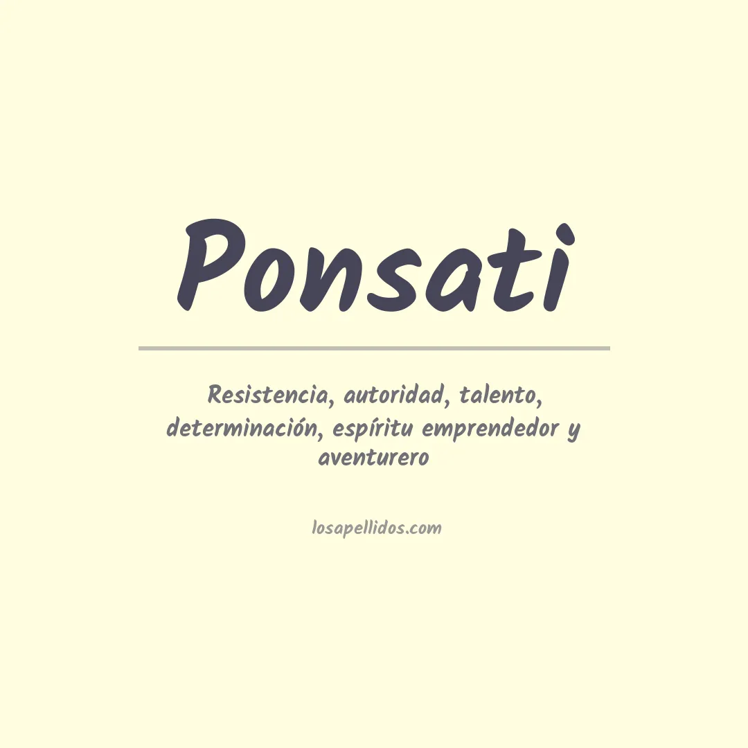 Apellido Ponsati