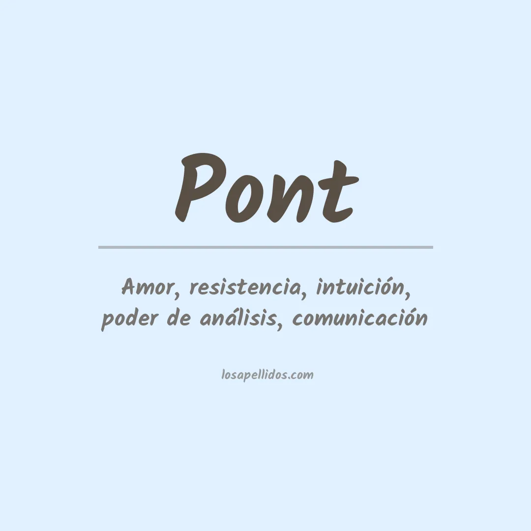 Apellido Pont