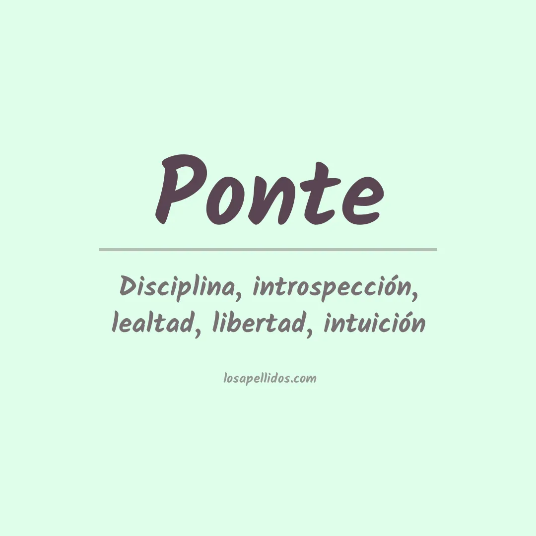 Apellido Ponte