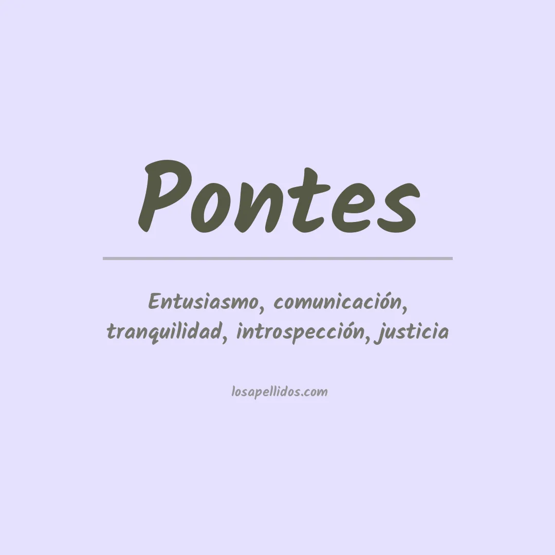 Apellido Pontes