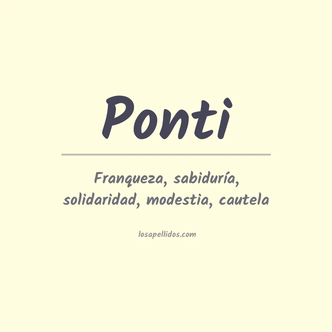 Apellido Ponti