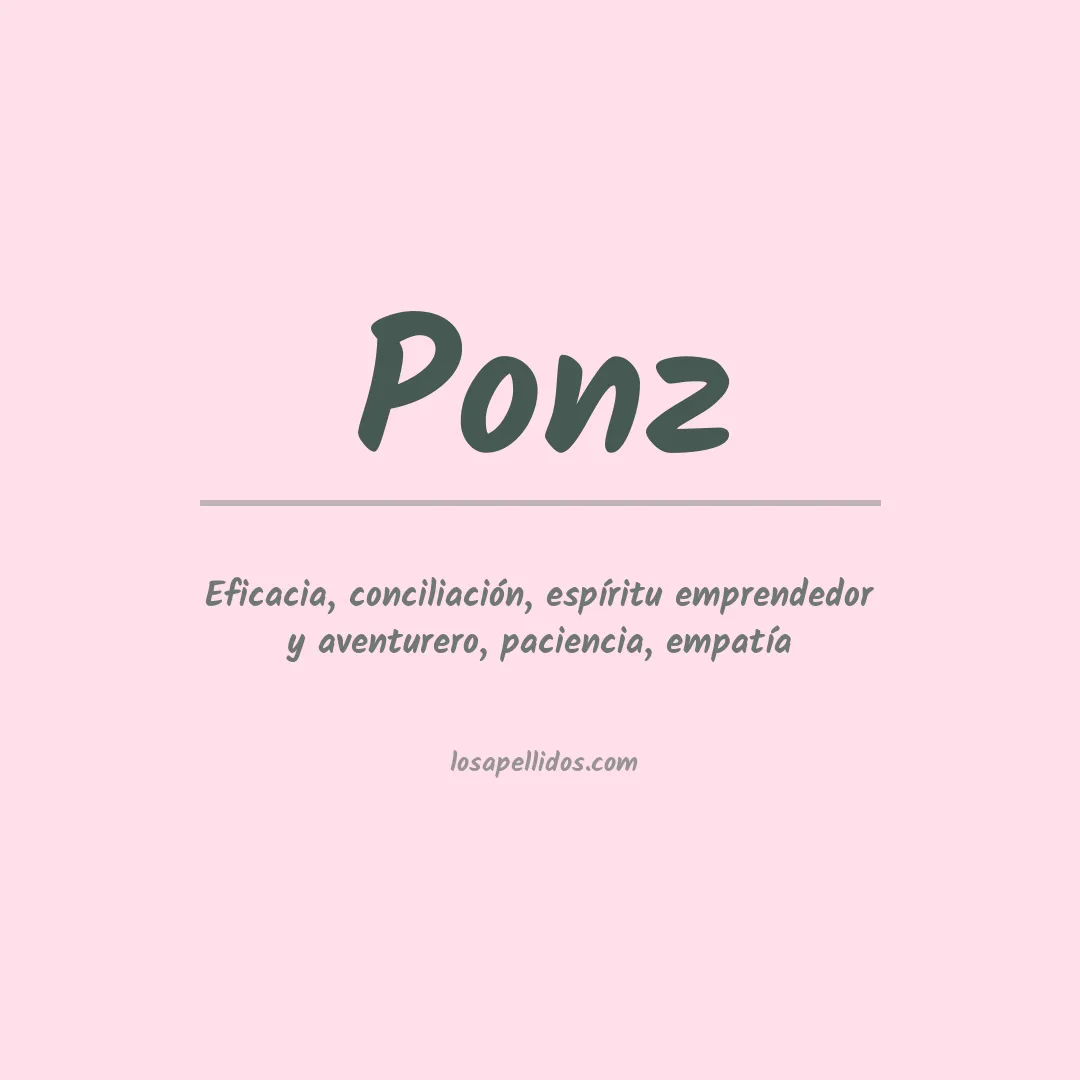 Apellido Ponz