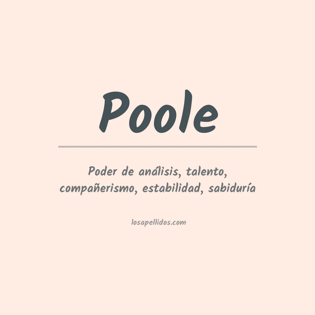 Apellido Poole