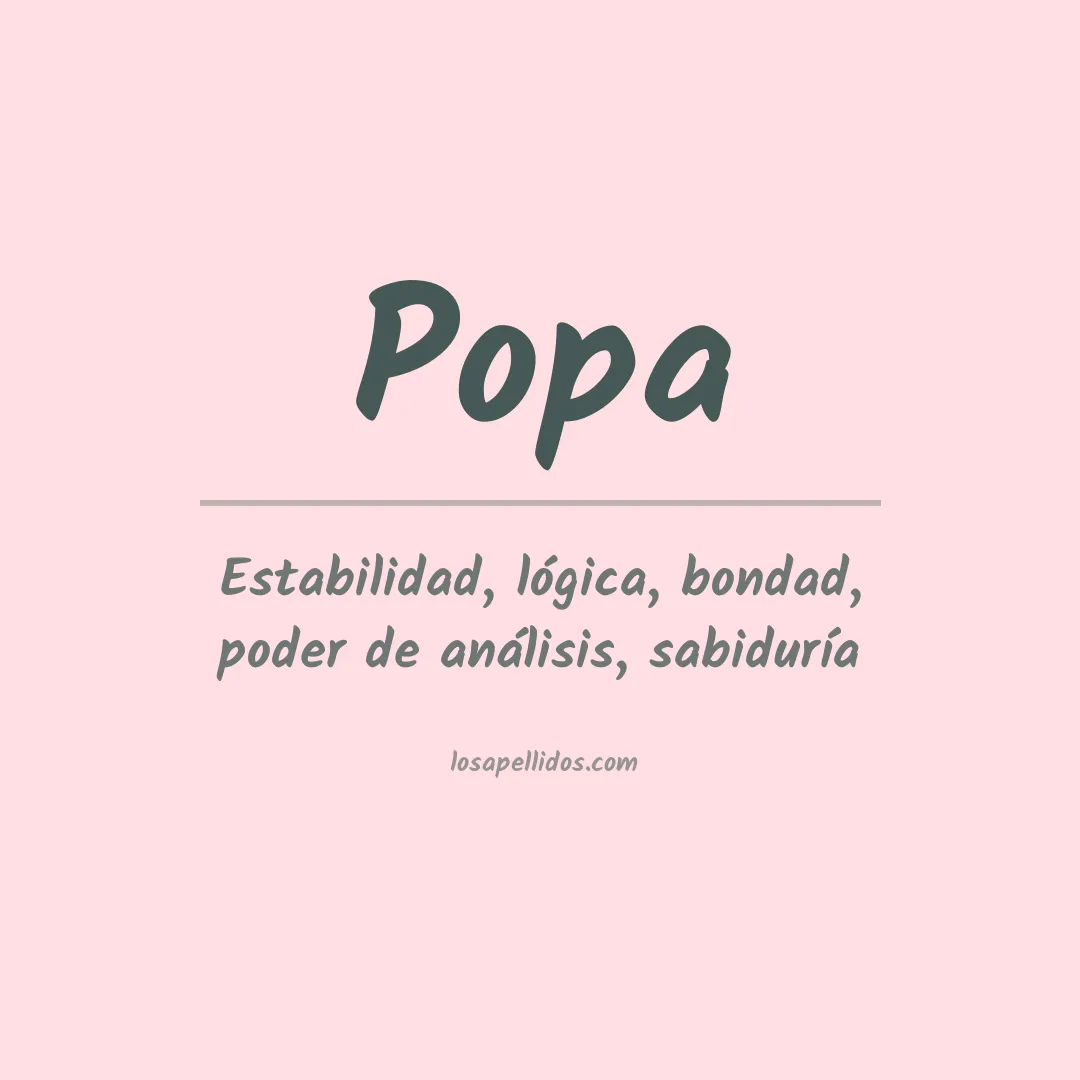 Apellido Popa