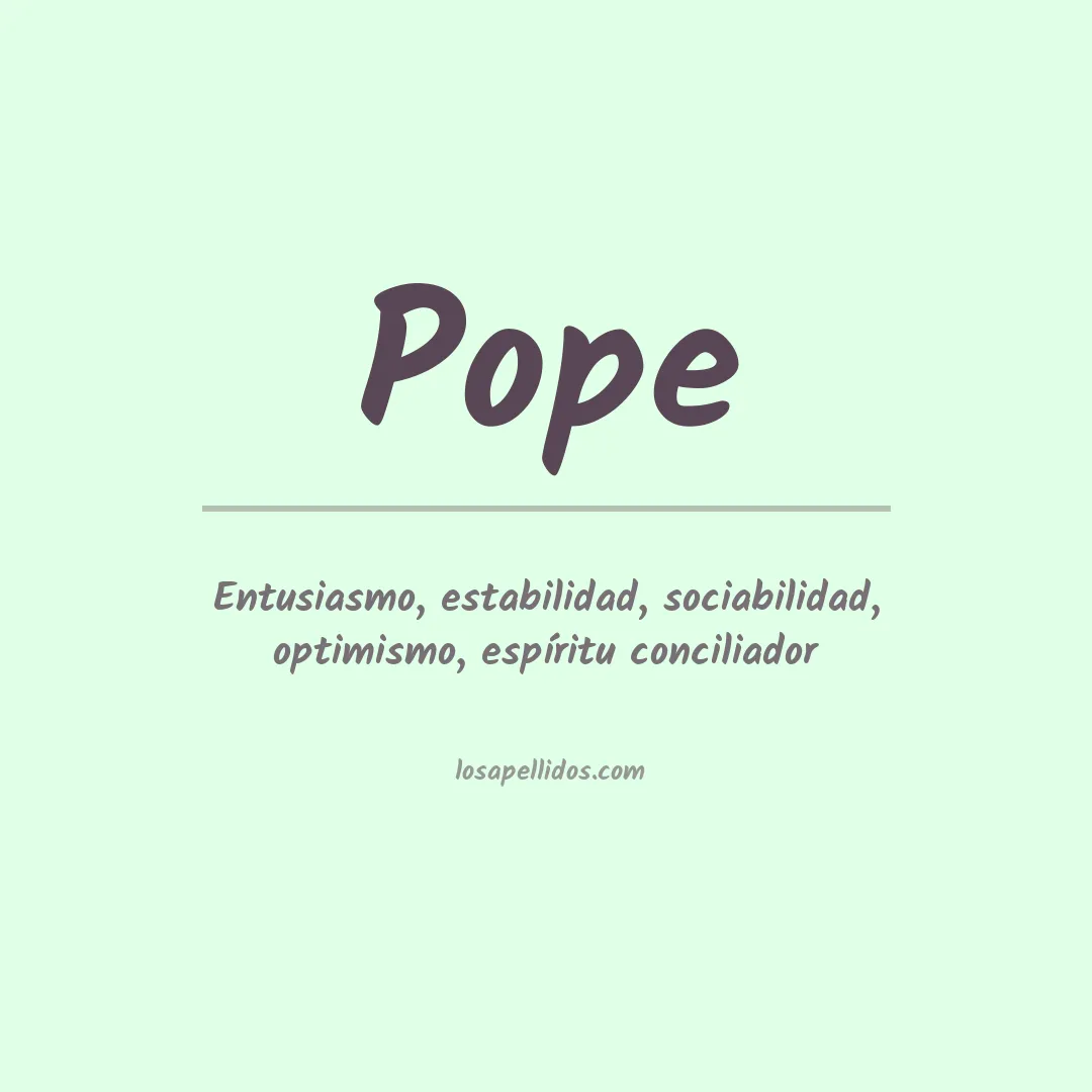 Apellido Pope