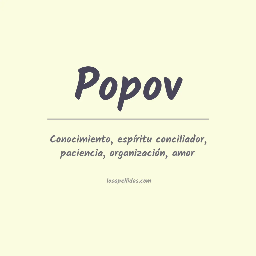 Apellido Popov