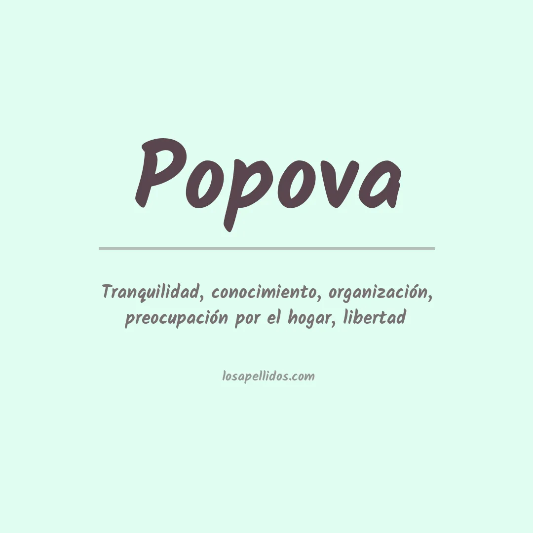 Apellido Popova