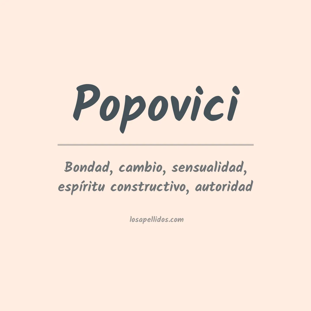 Apellido Popovici