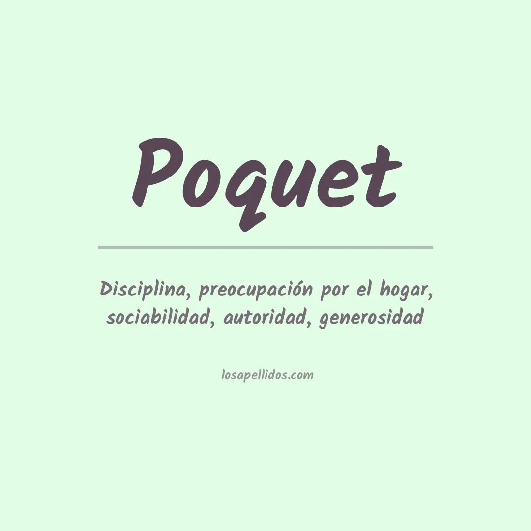 Apellido Poquet