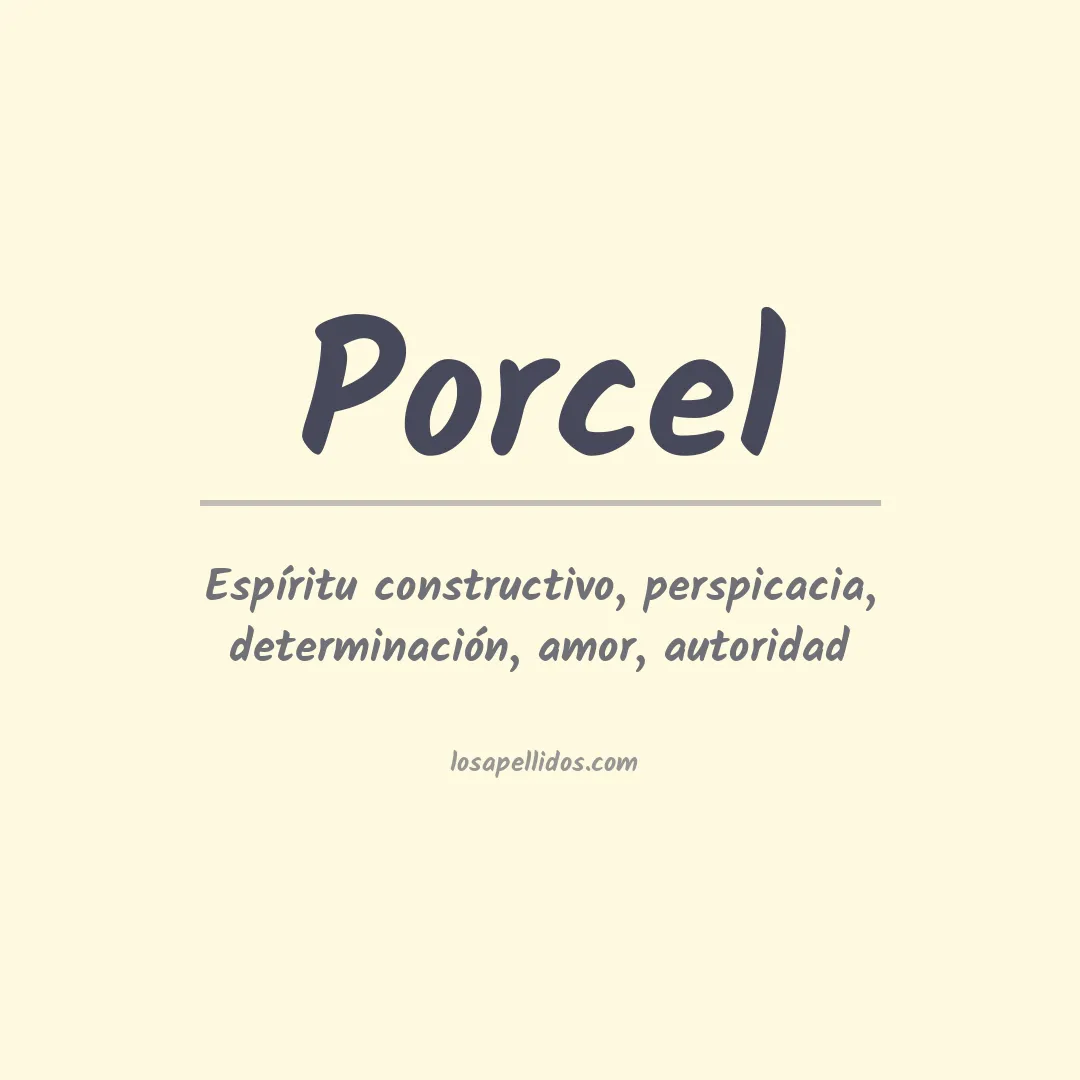 Apellido Porcel