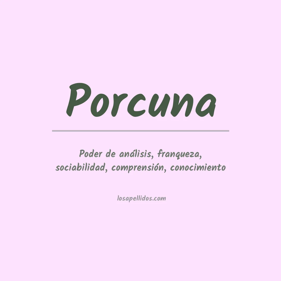 Significado del Apellido Porcuna