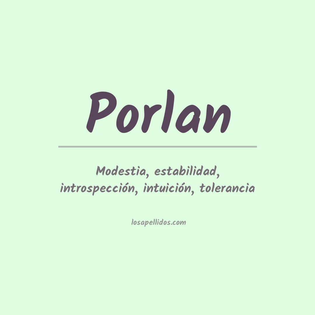 Apellido Porlan