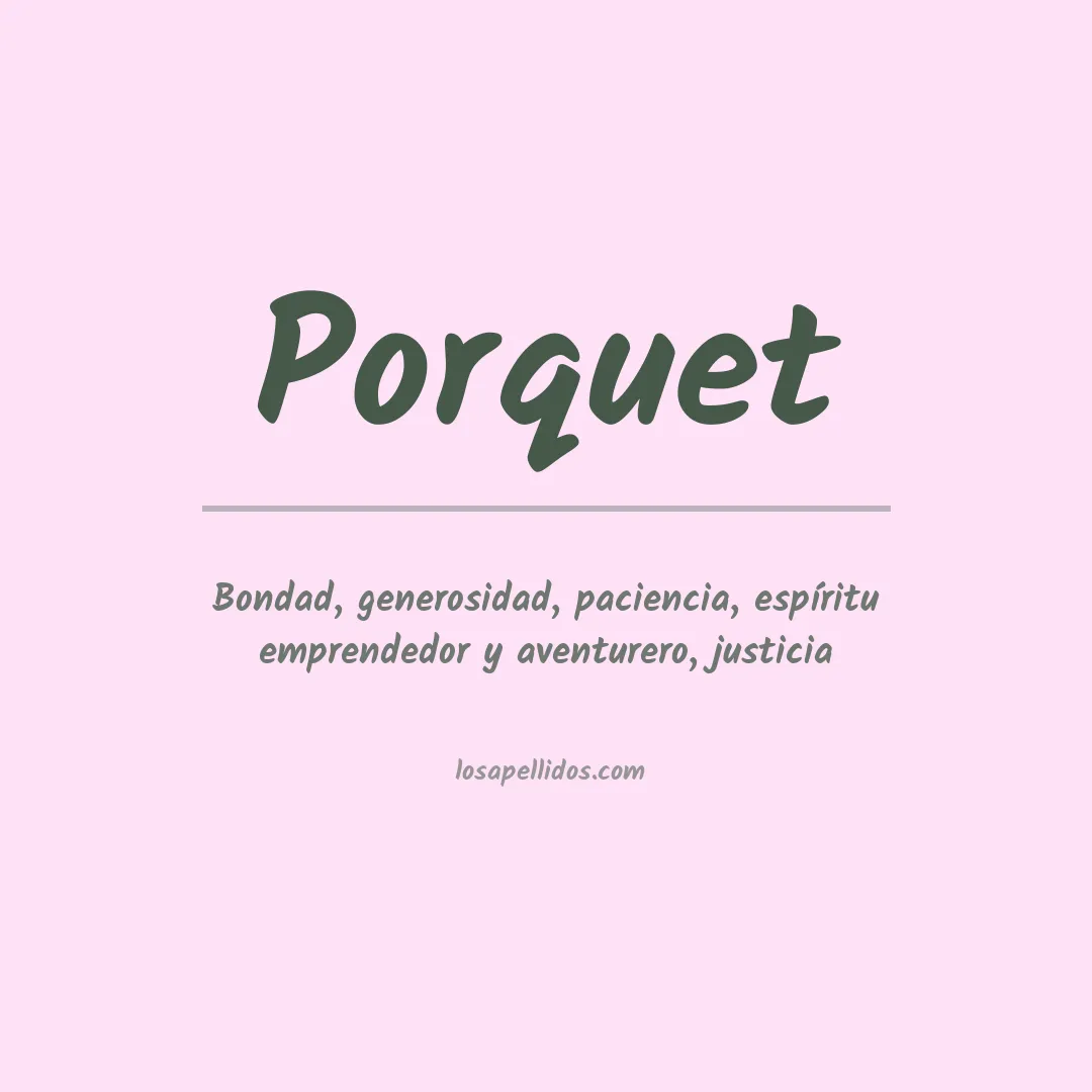 Apellido Porquet