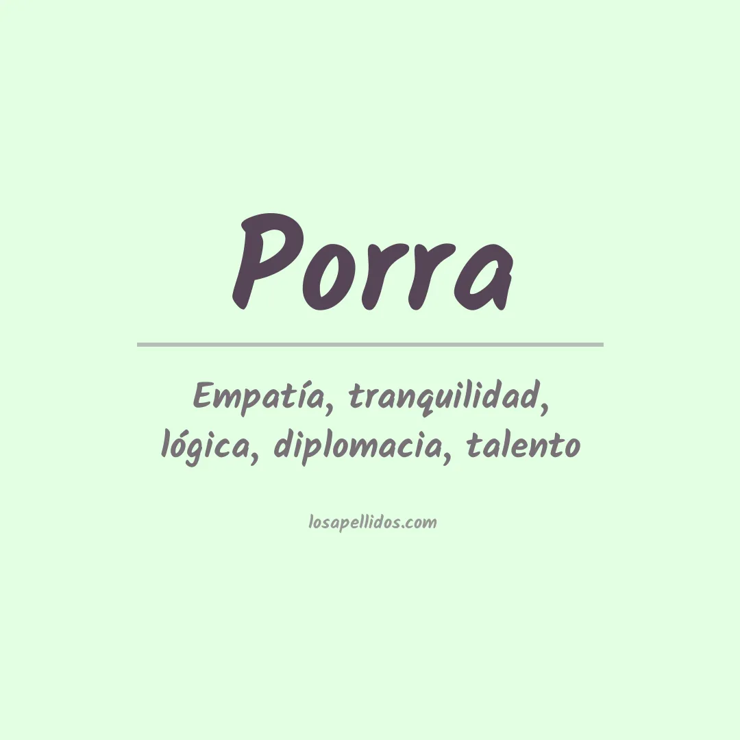 Apellido Porra