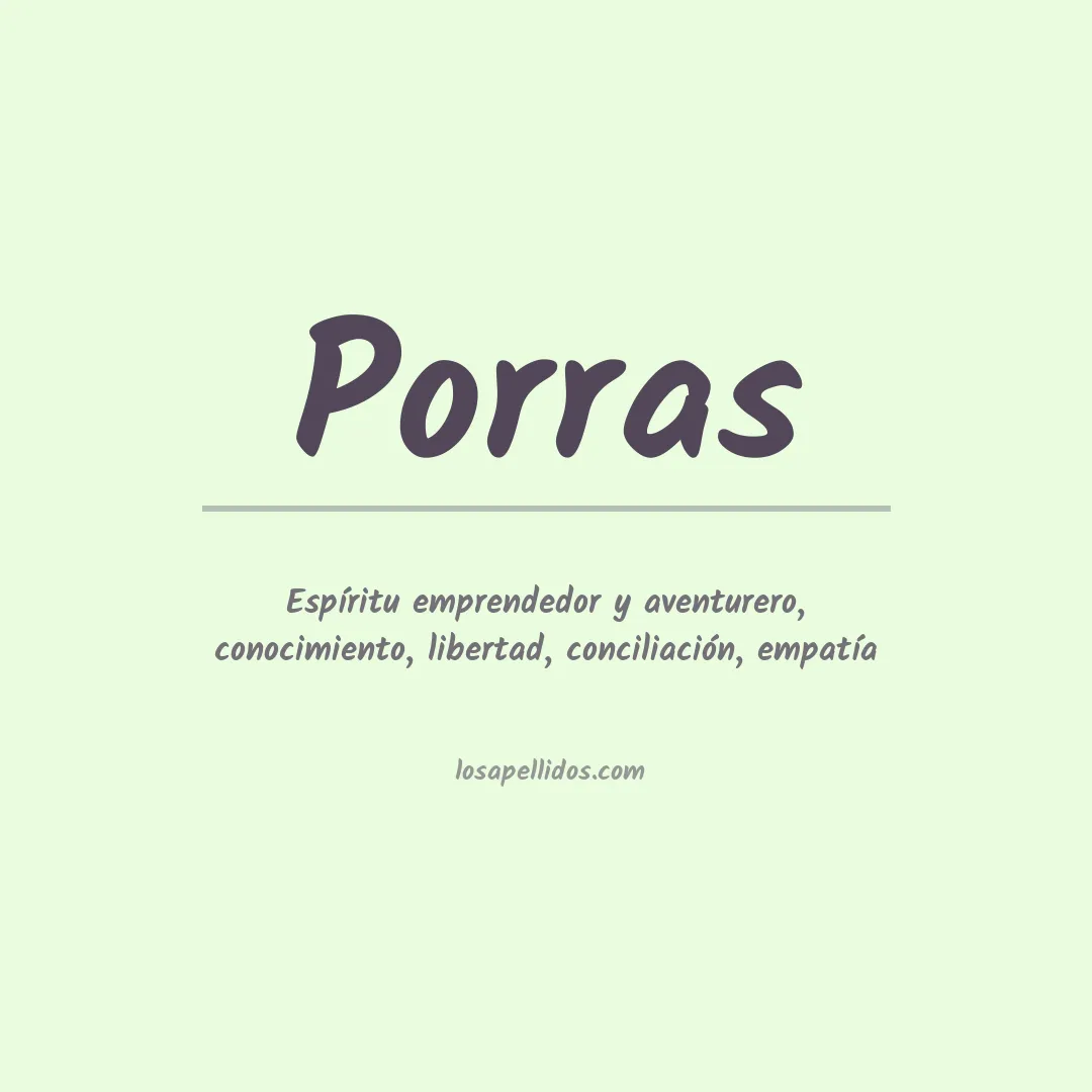 Apellido Porras