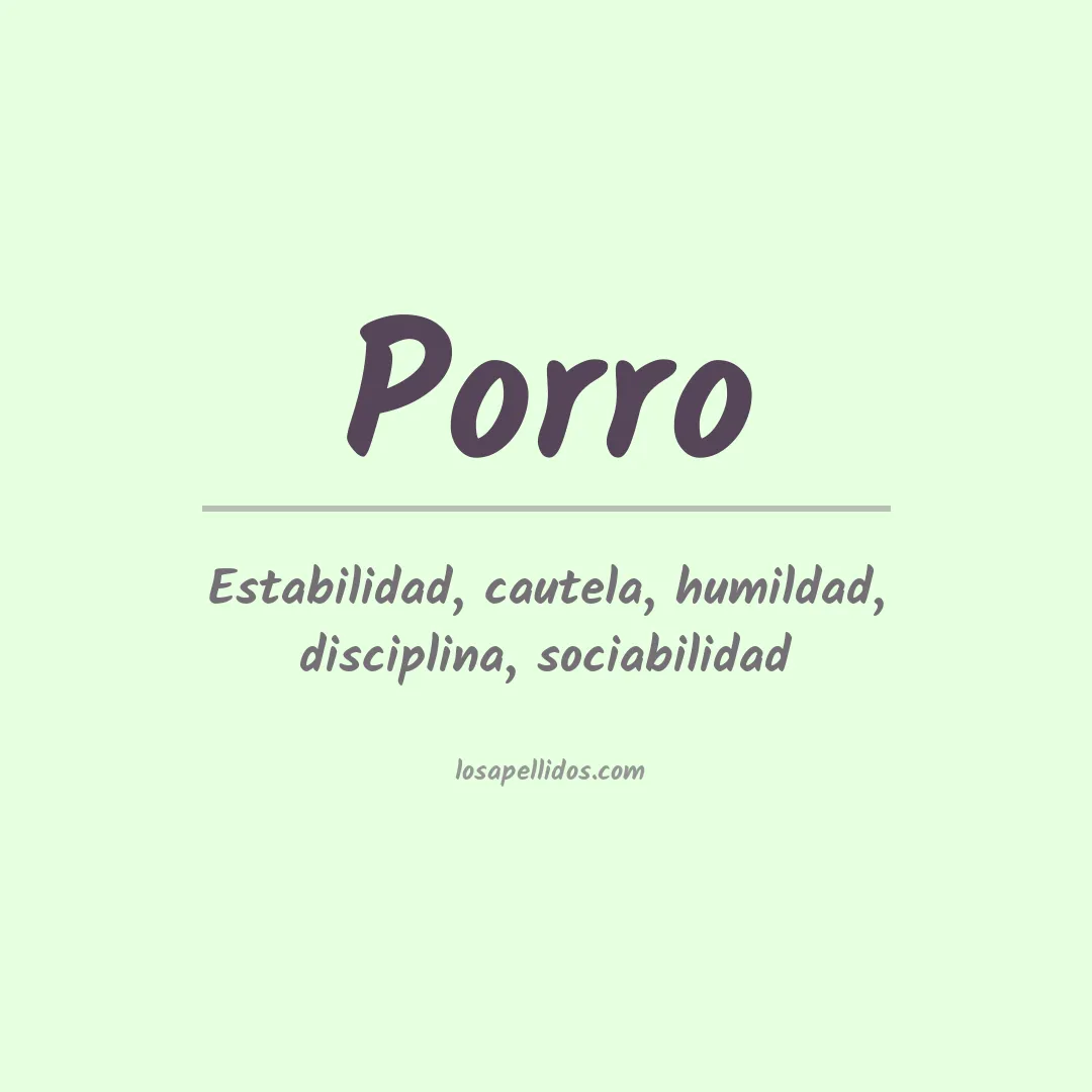 Apellido Porro