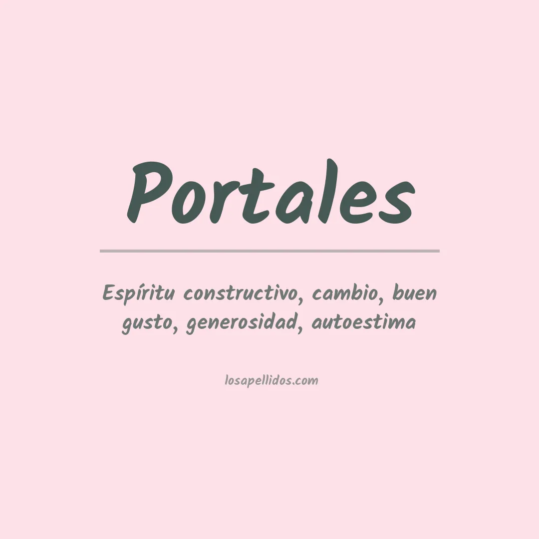 Apellido Portales