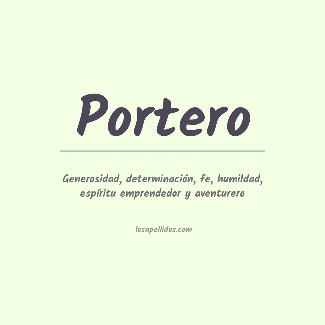 Apellido Portero