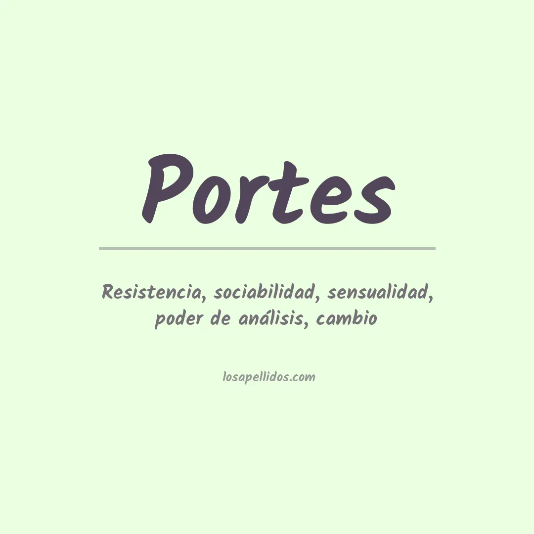 Apellido Portes