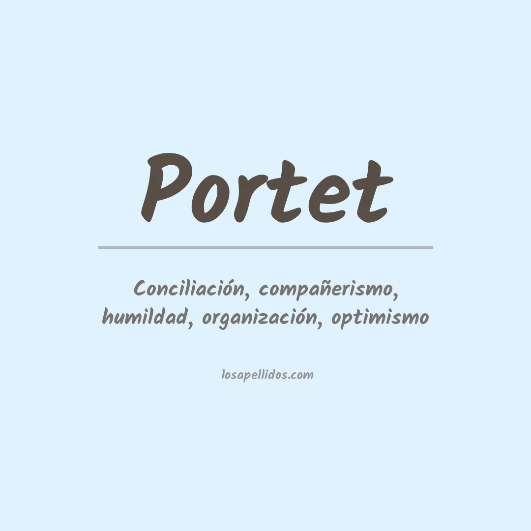 Apellido Portet