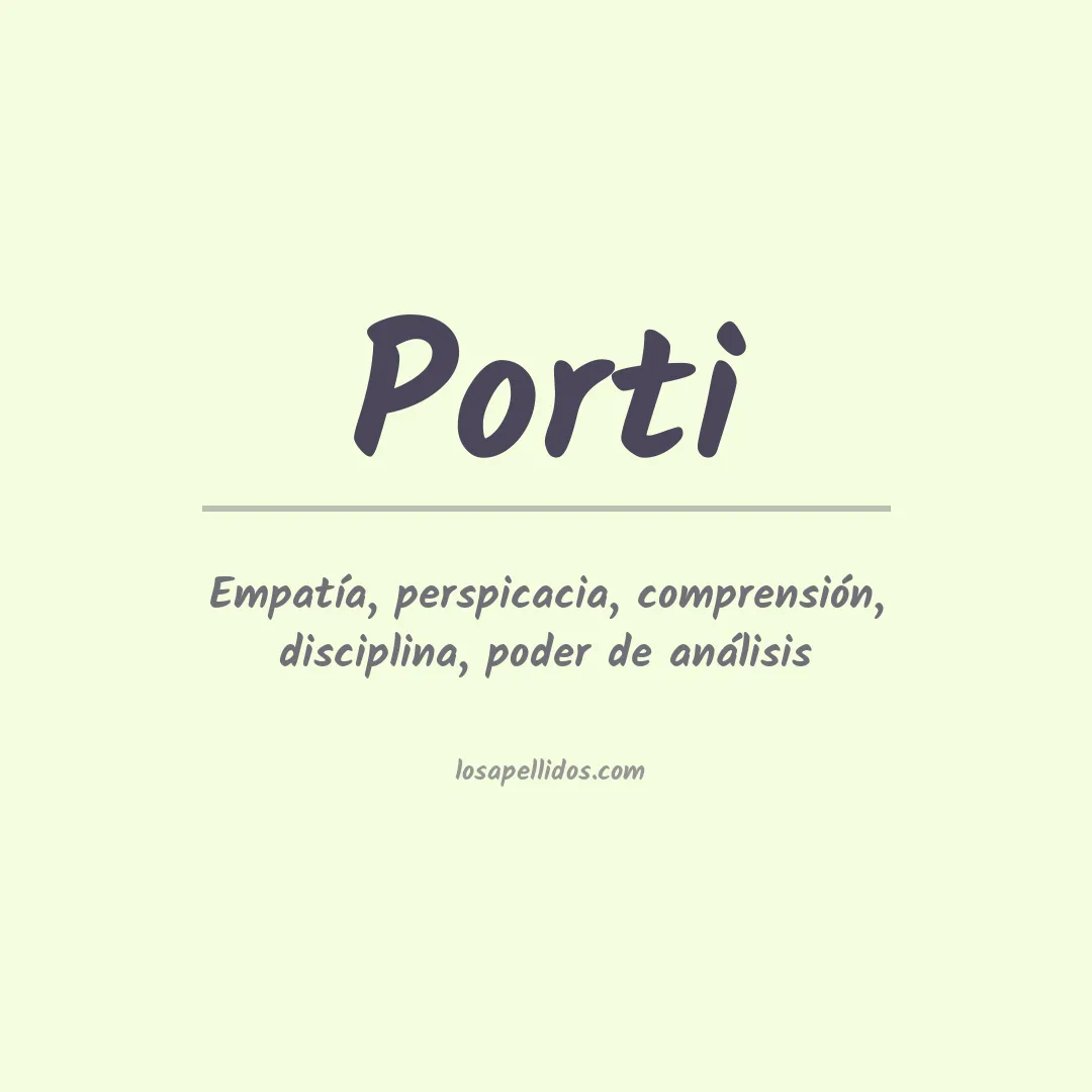 Apellido Porti