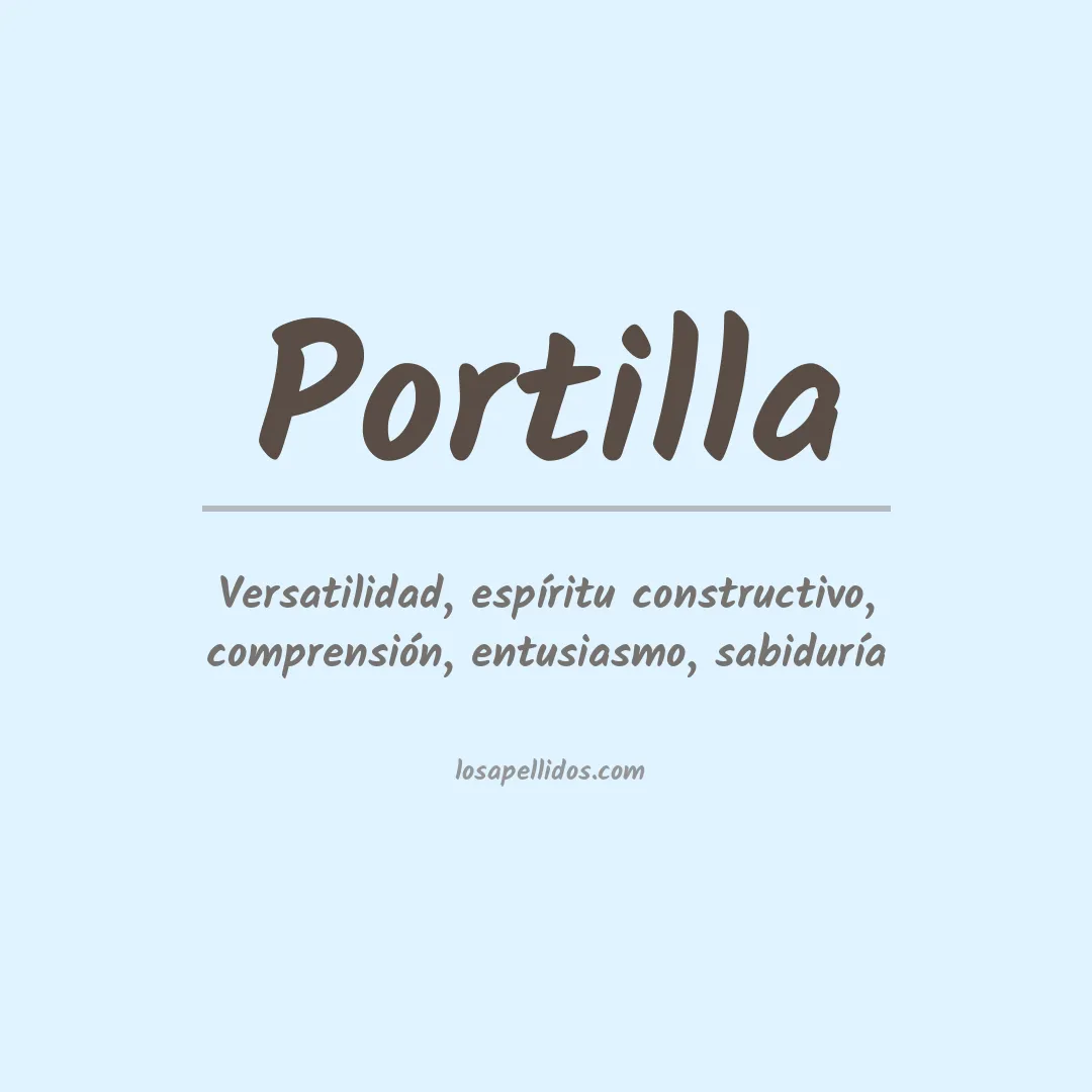 Apellido Portilla