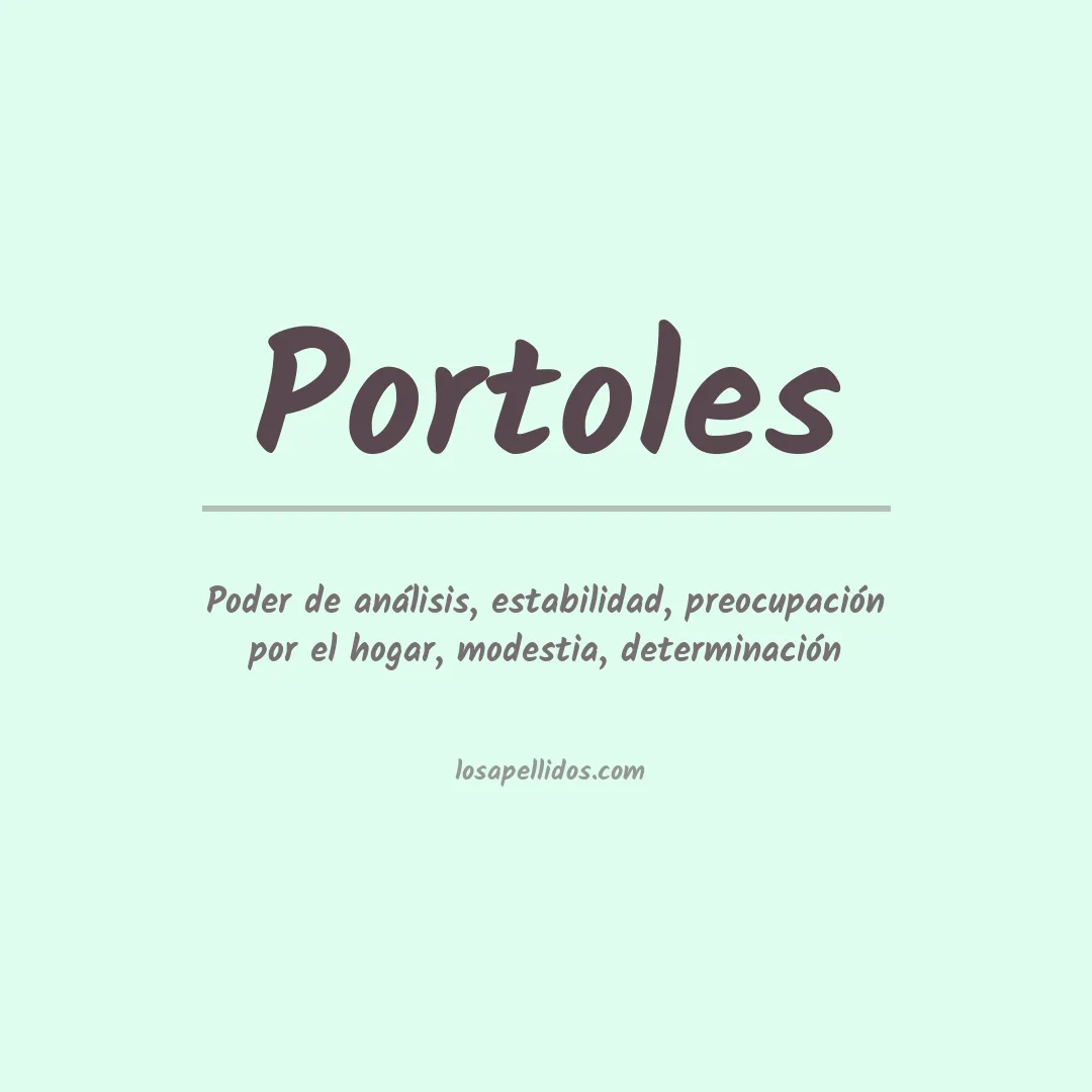 Apellido Portoles