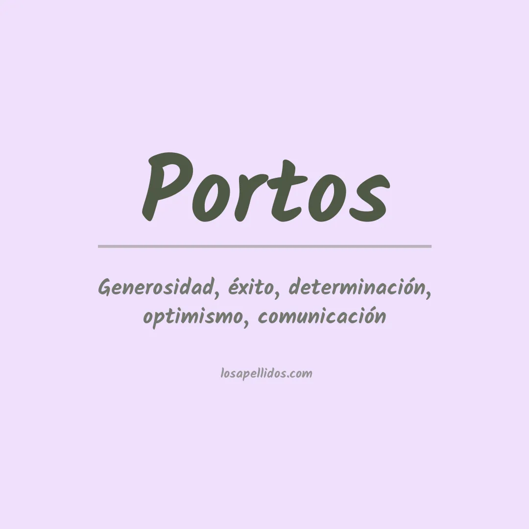 Apellido Portos