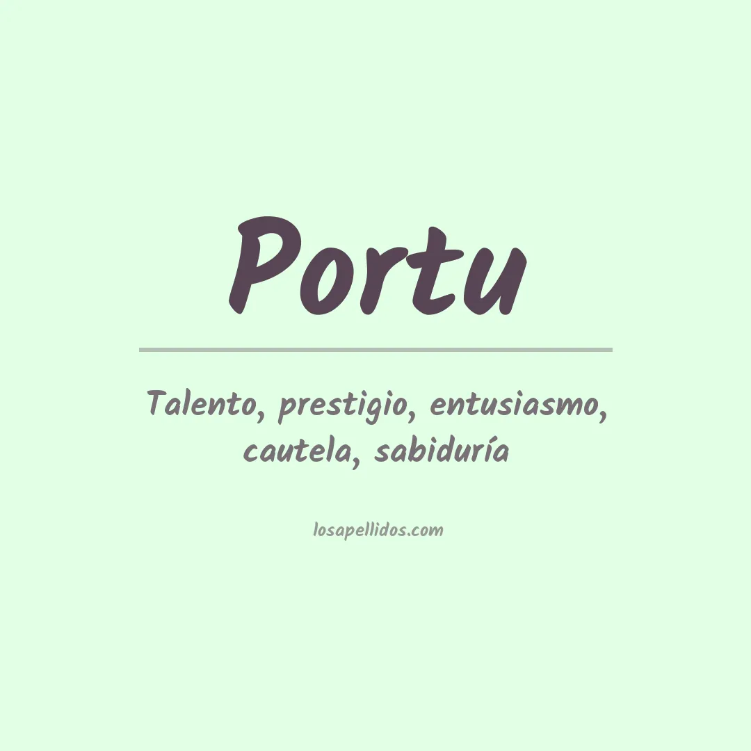 Apellido Portu