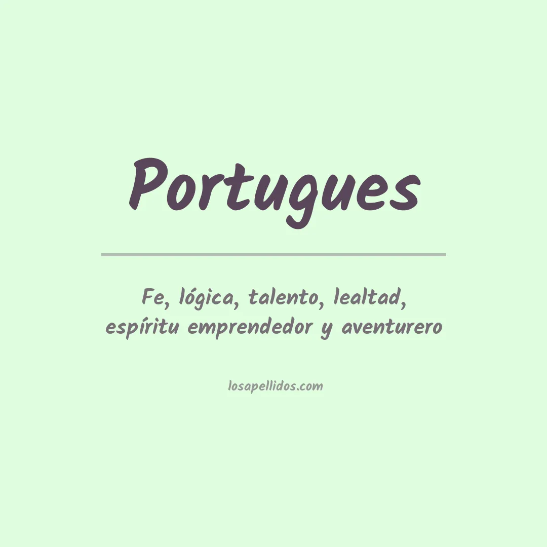 Apellido Portugues
