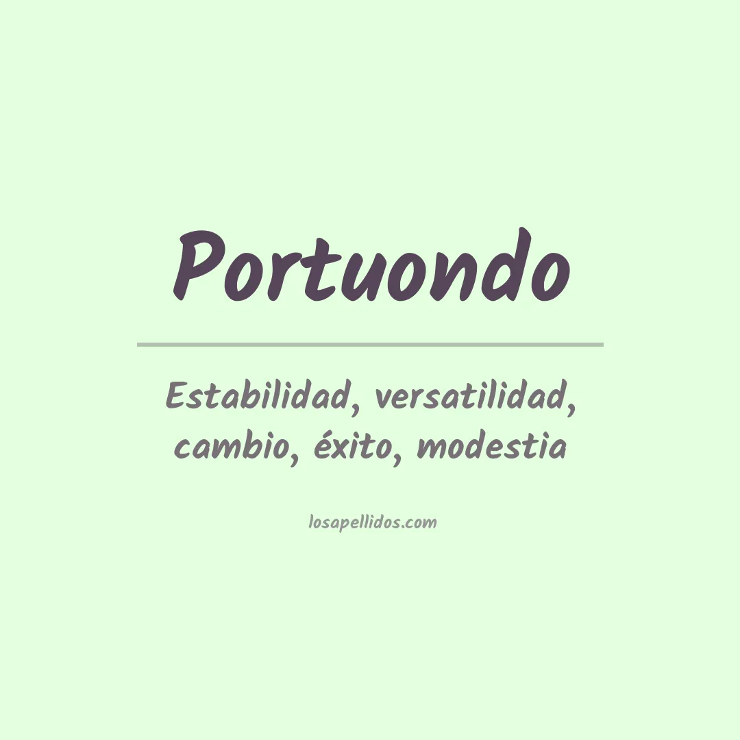 Significado del Apellido Portuondo