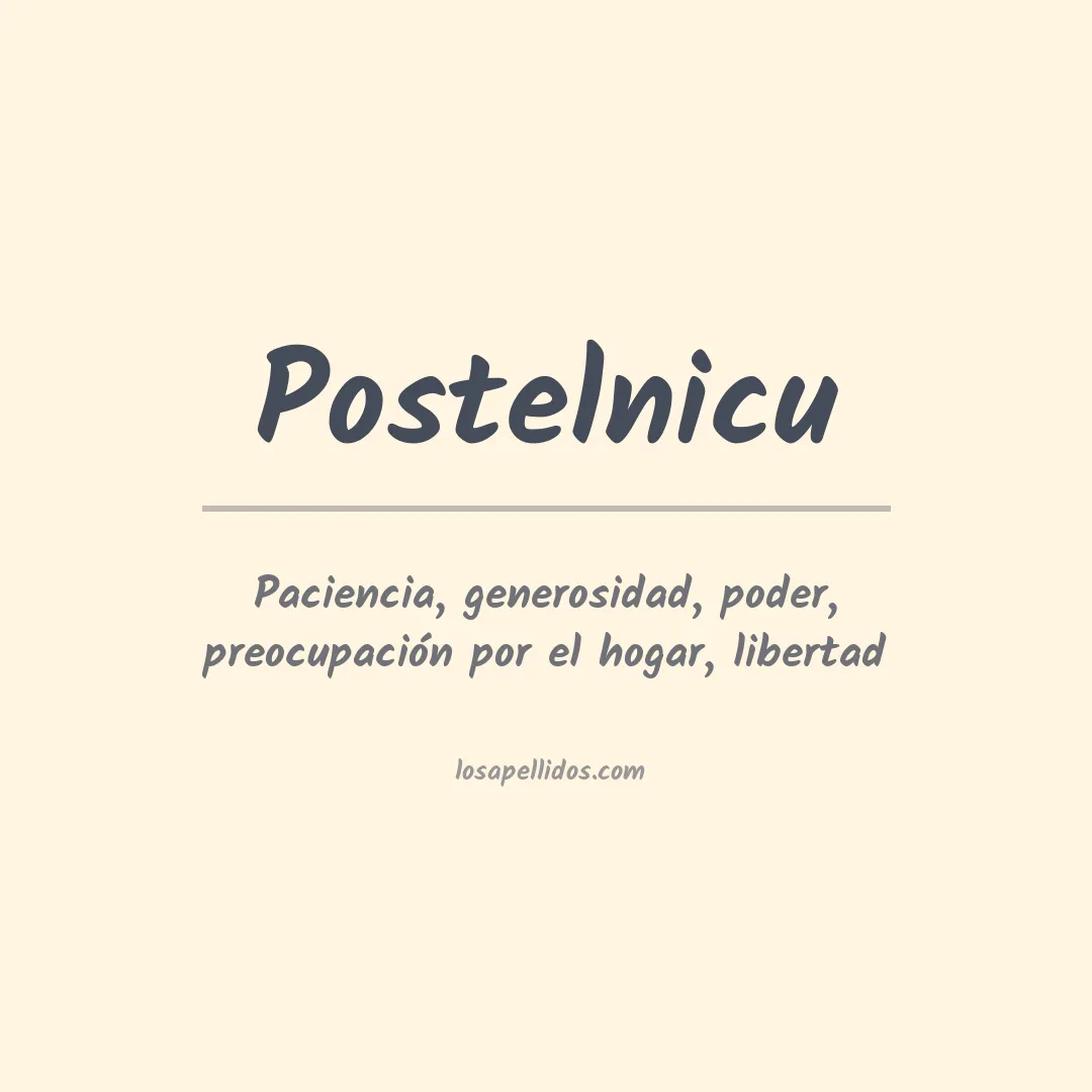 Apellido Postelnicu