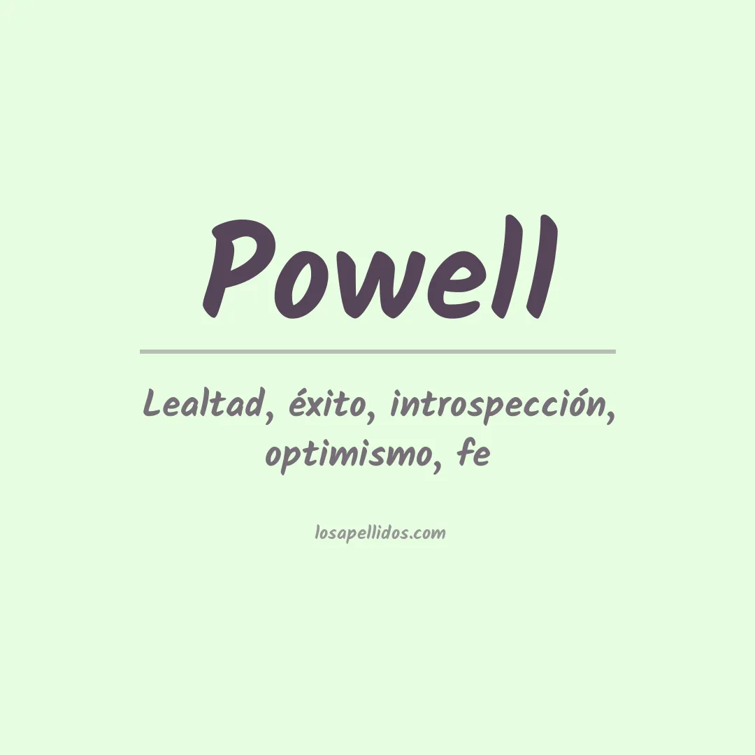 Apellido Powell