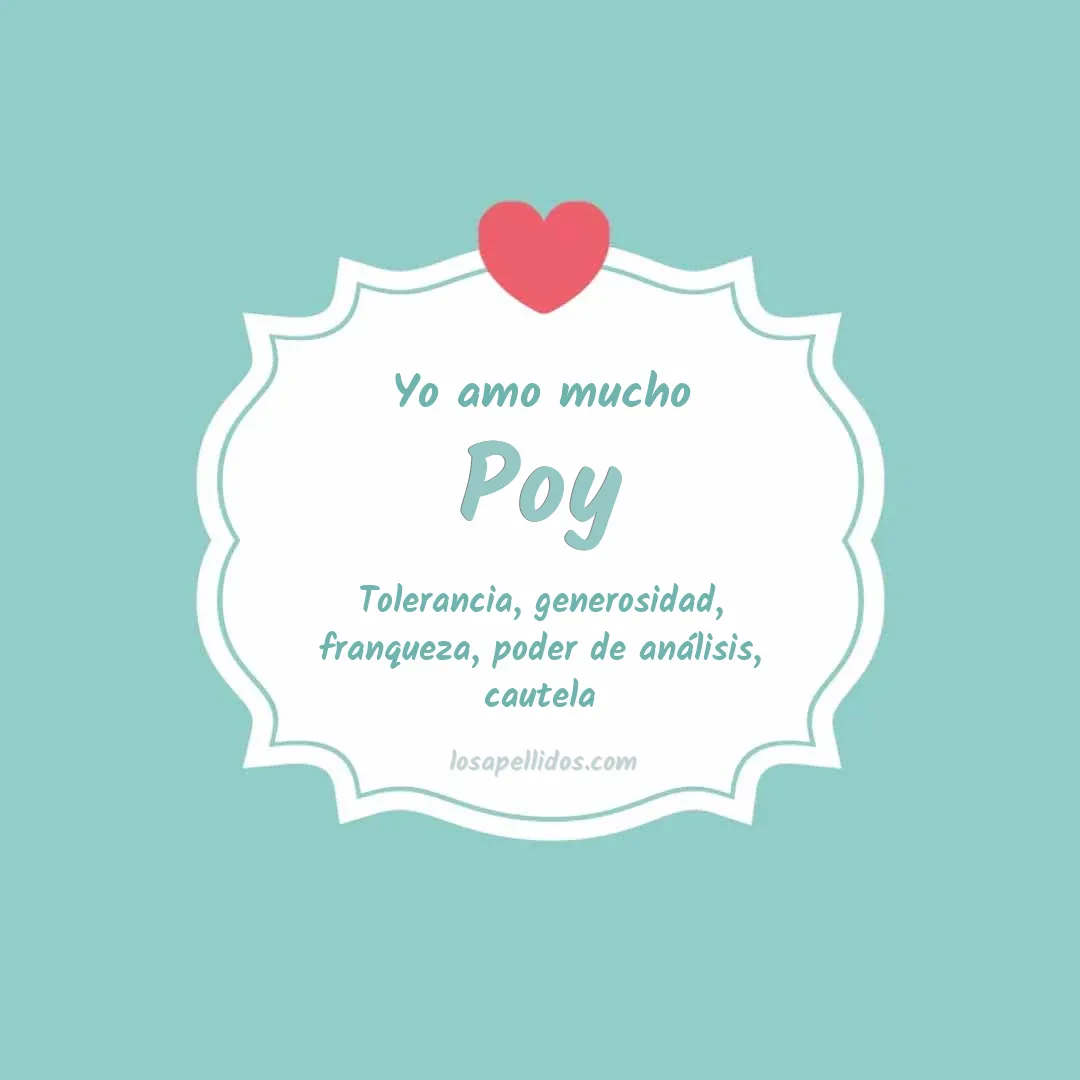 Yo amo mucho Poy