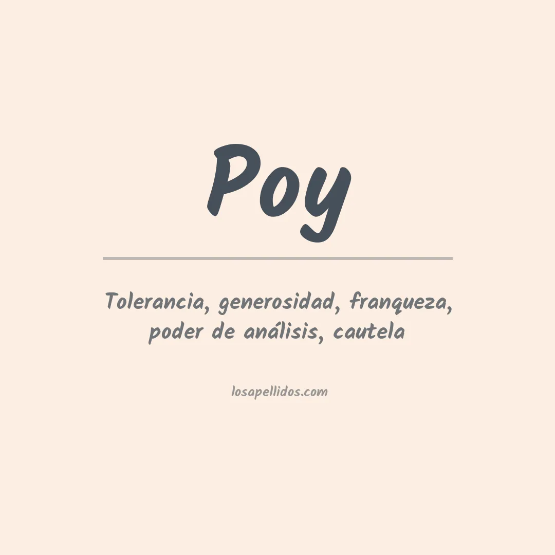 Apellido Poy