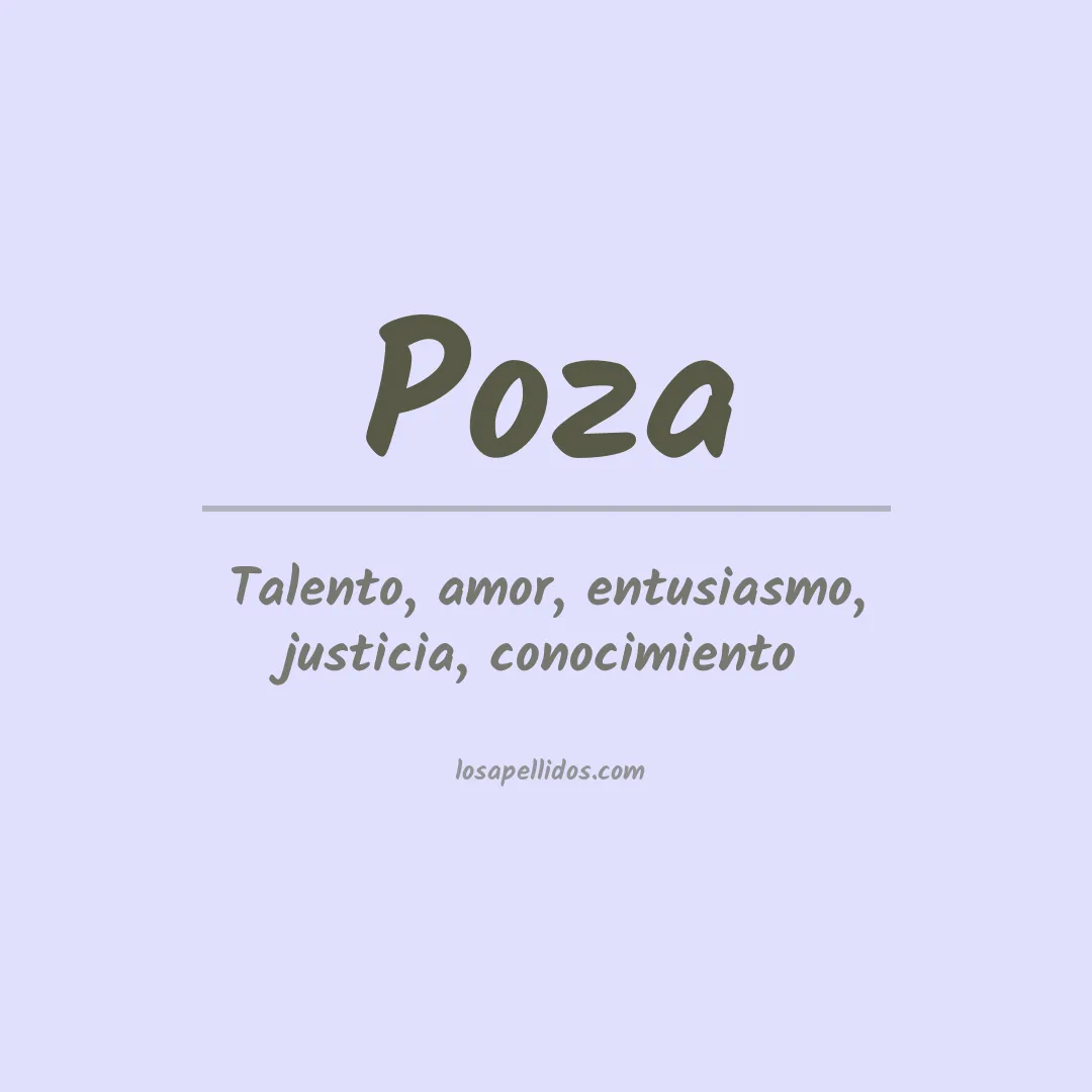 Apellido Poza
