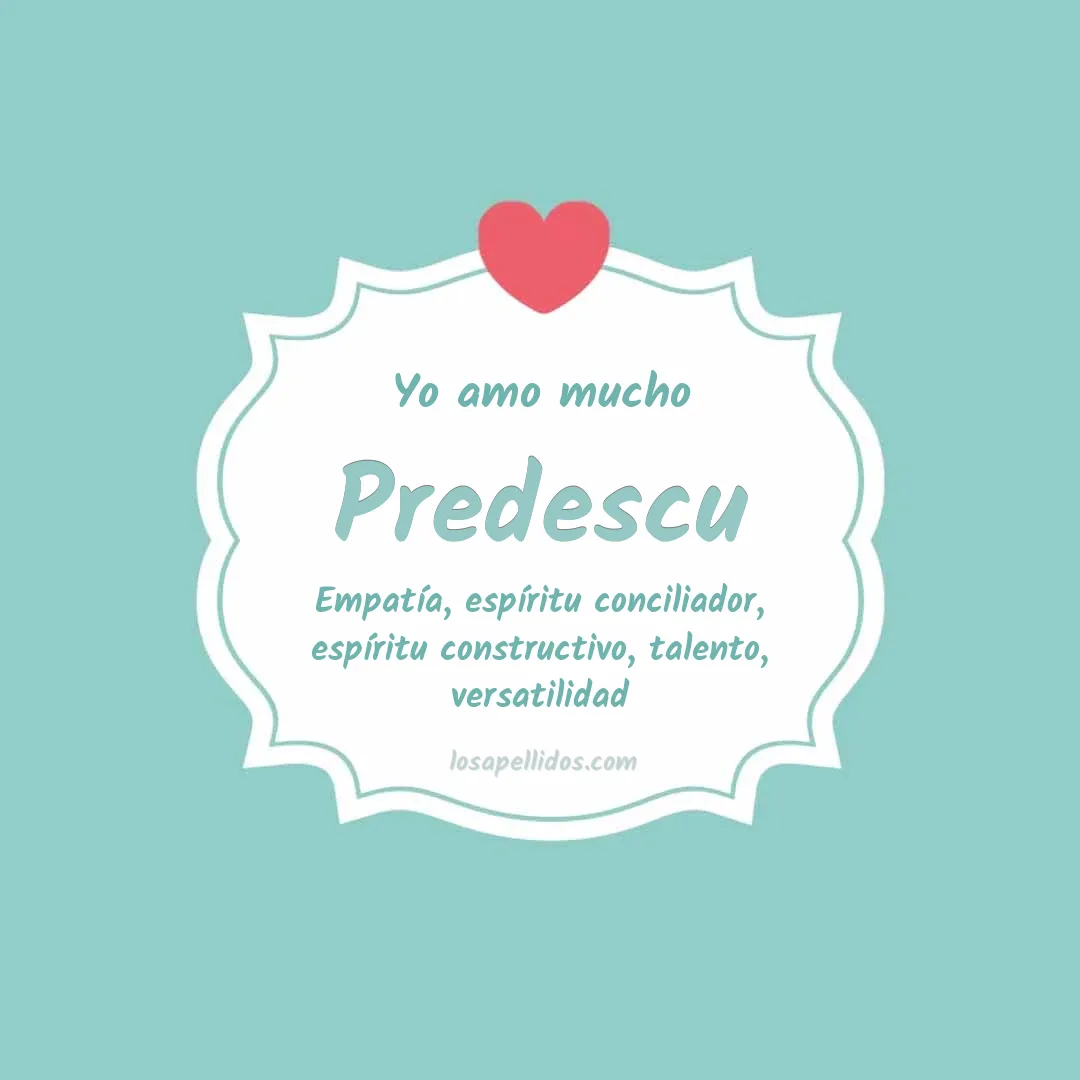 Yo amo mucho Predescu