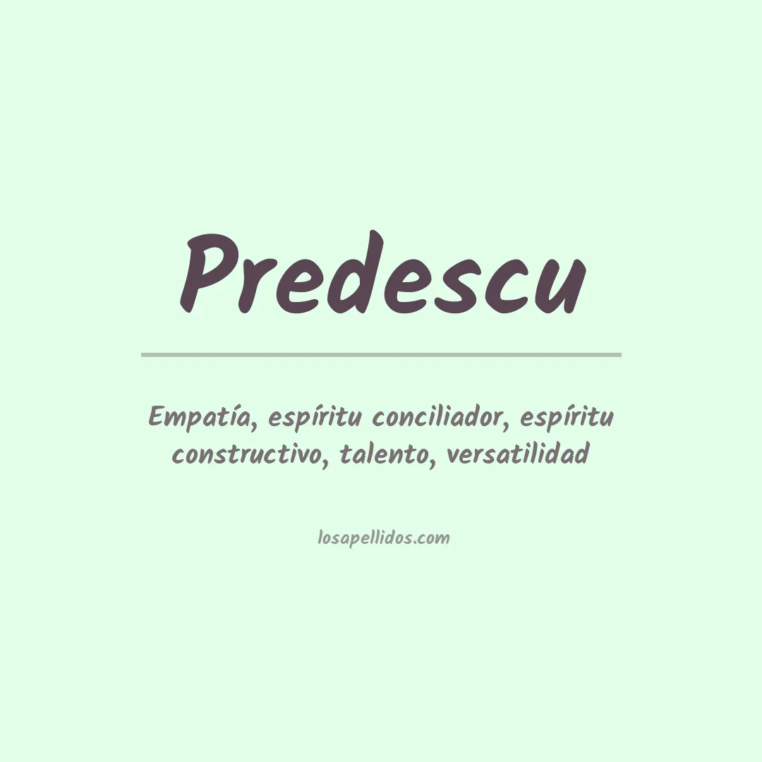 Apellido Predescu