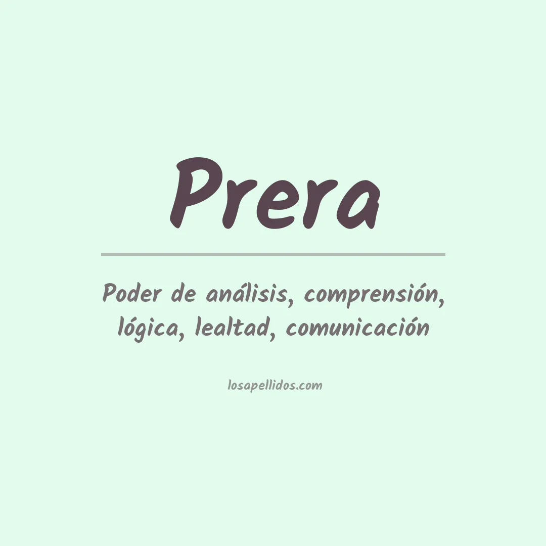 Apellido Prera