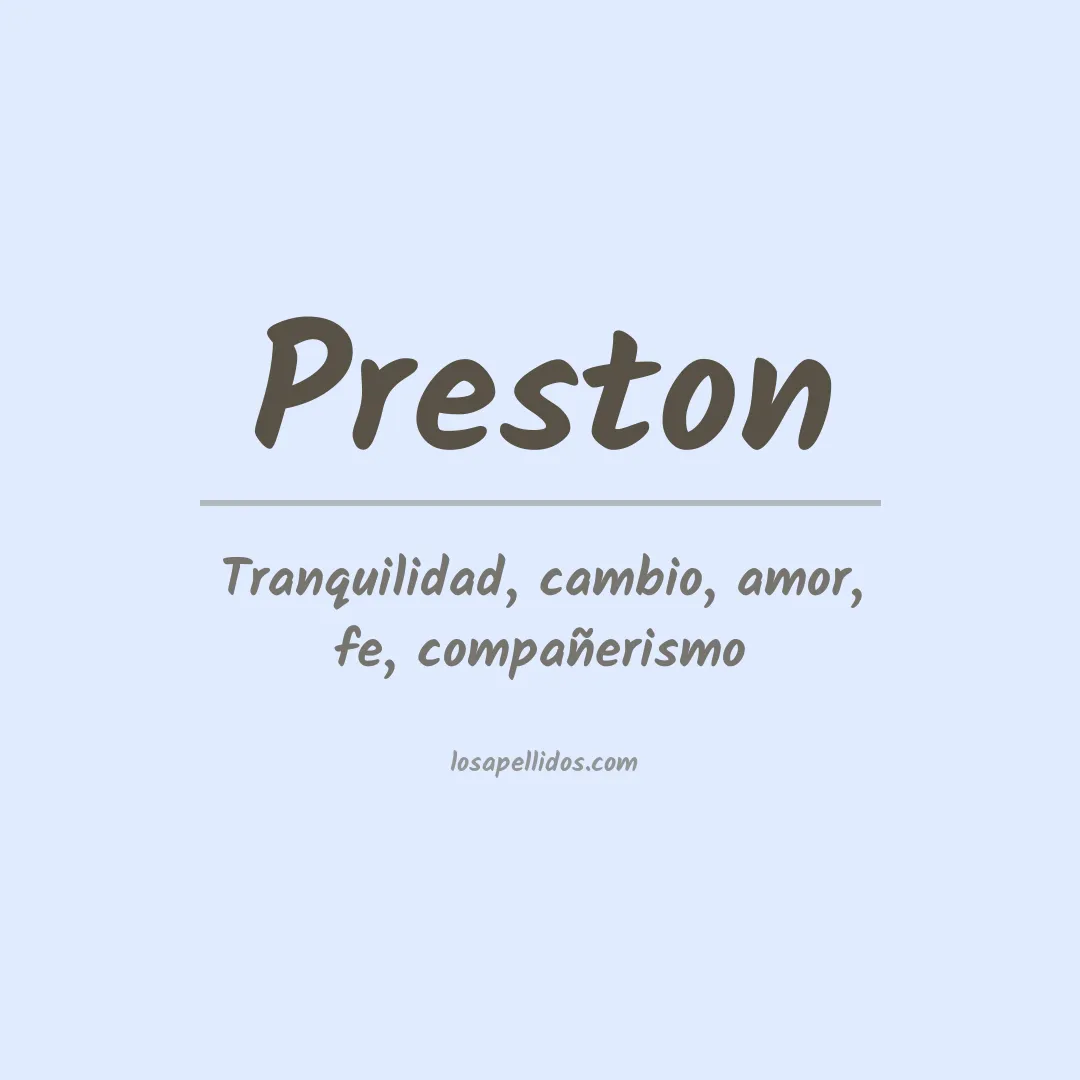 Apellido Preston