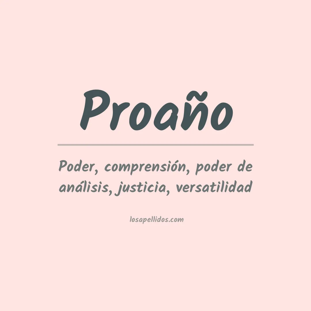 Apellido Proaño
