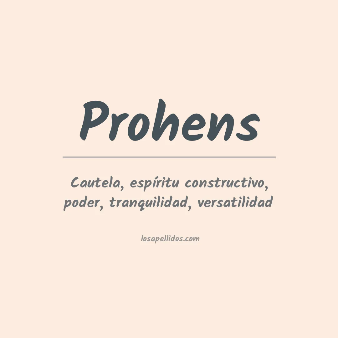 Apellido Prohens